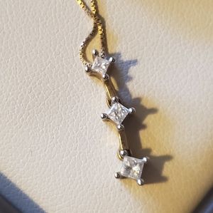 Helzberg past future present gold diamond necklace